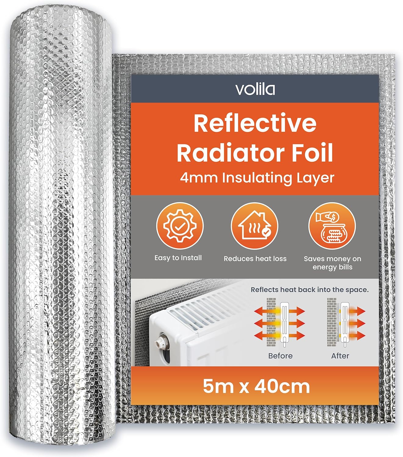 Reflective Radiator Foil for Energy Savings