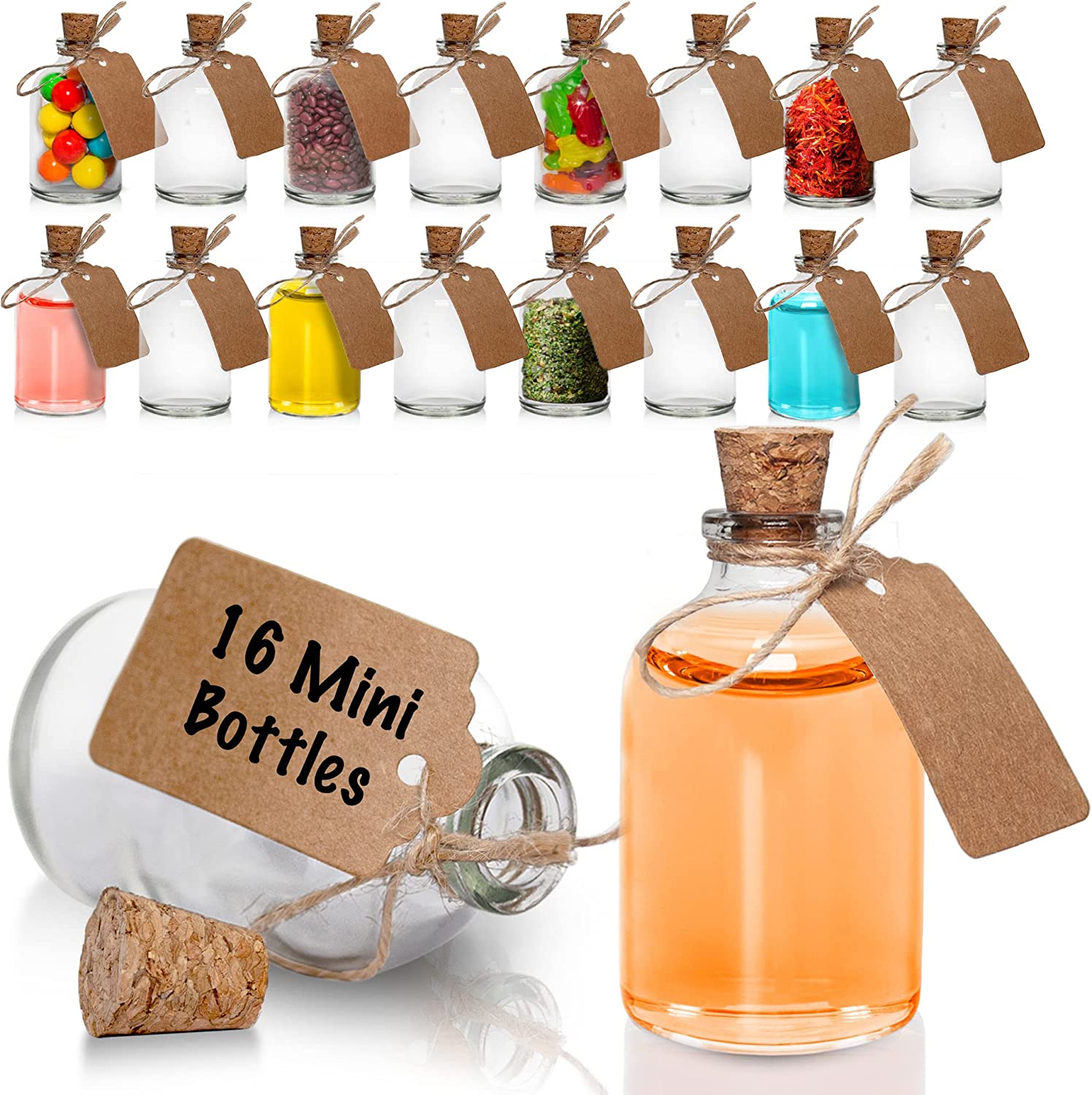 Mini Glass bottles 16Pack Main Image