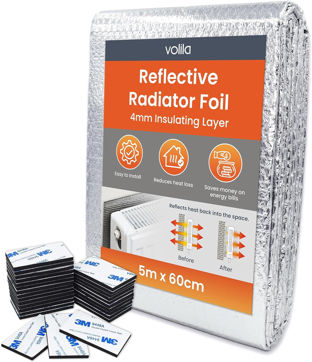 Reflective Radiator Foil for Energy Savings – volila