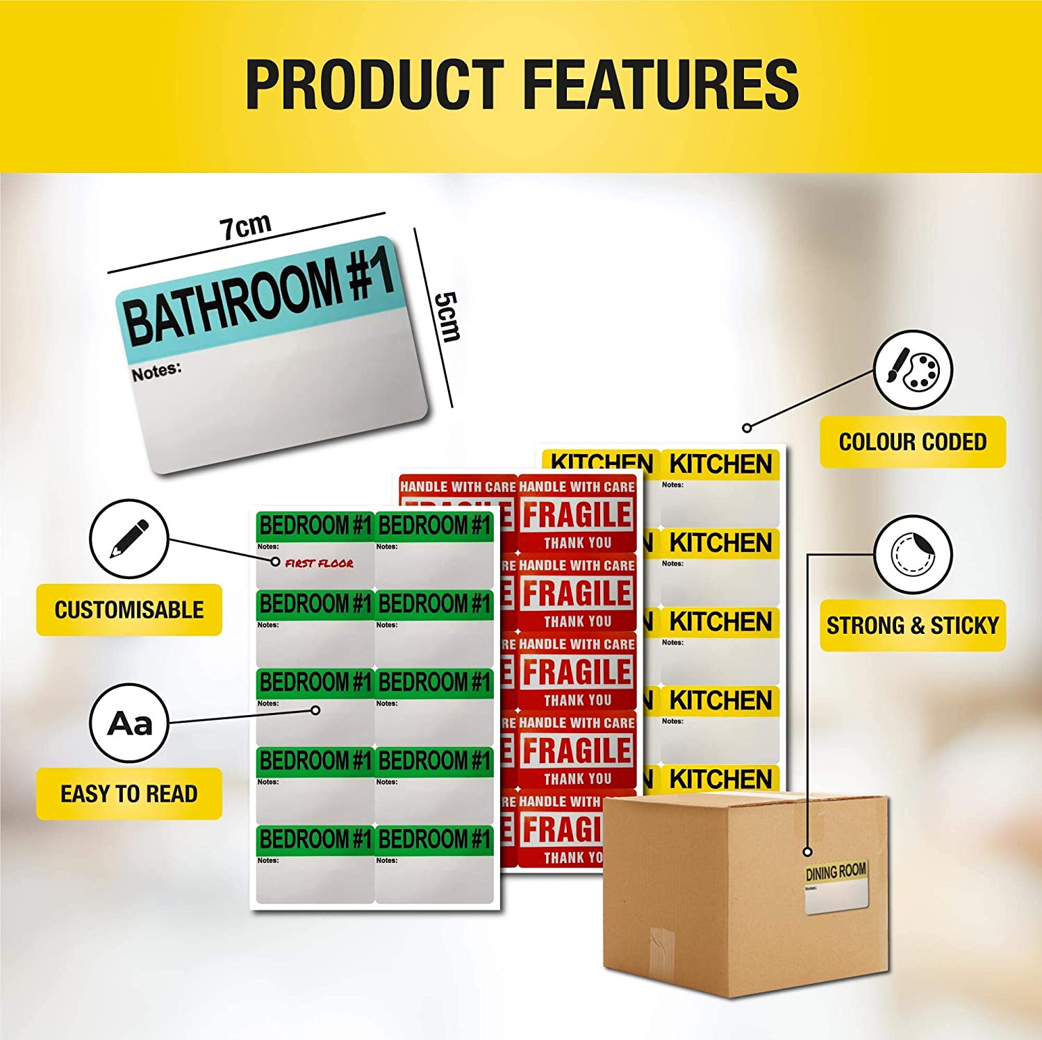 Box Labels Product Features