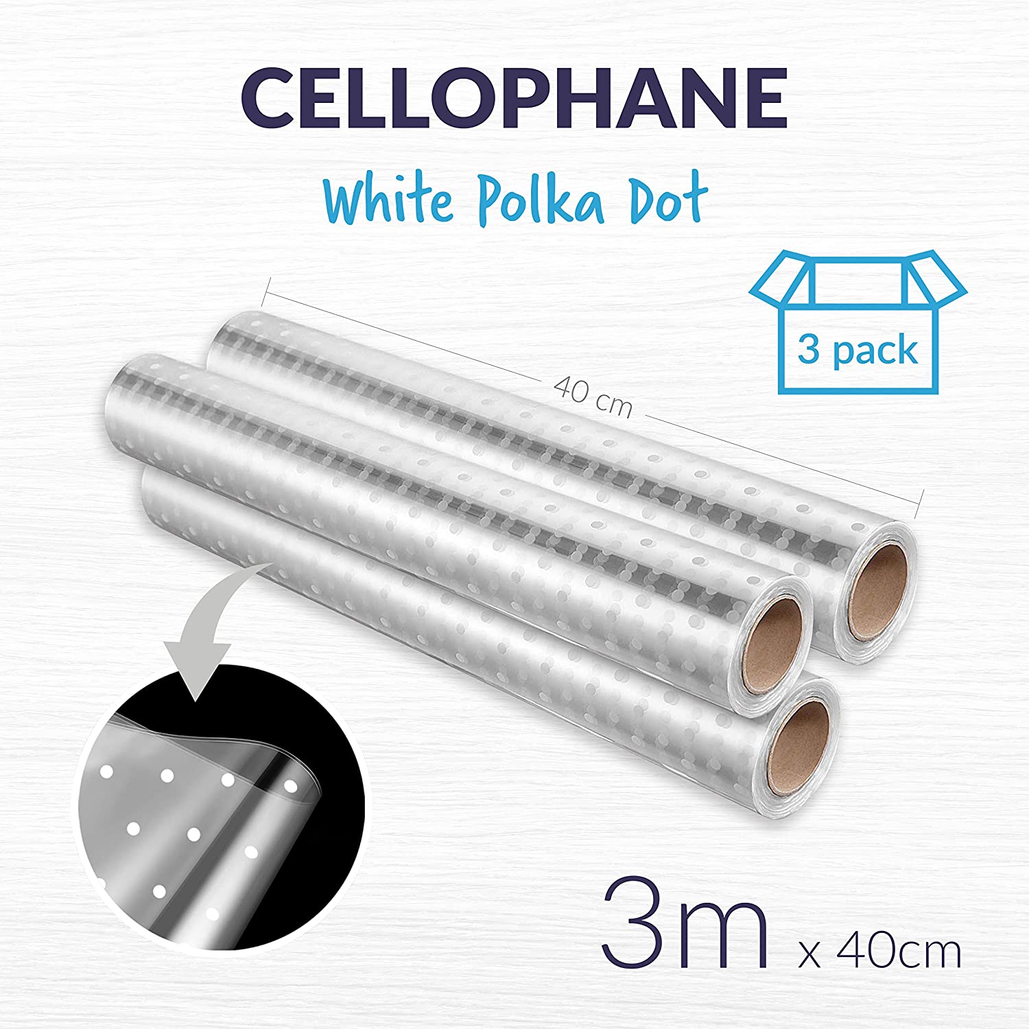 Cellophane White Dot Product Feature
