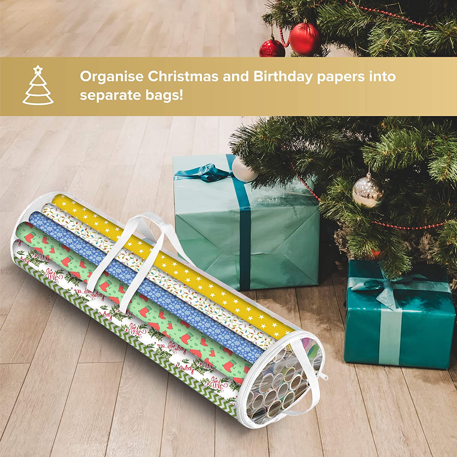Gift Wrap Christmas Tree Background