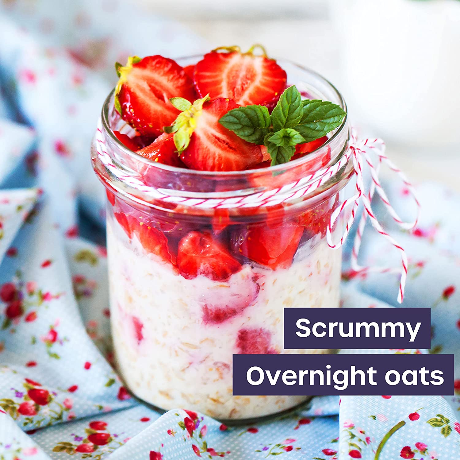 Oats Jar with Strawberry Oats