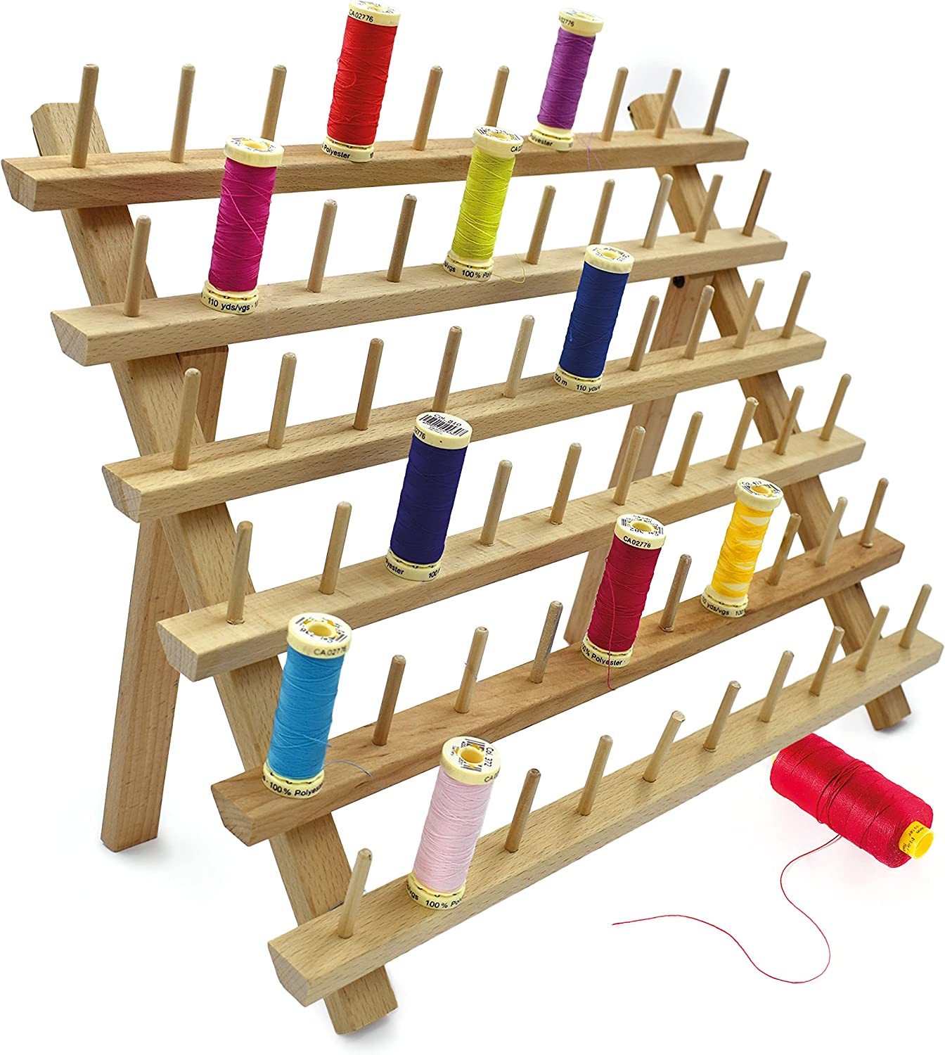 Wooden Thread Rack for 60 Spools – volila